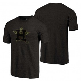 Houston Astros Black Tri-Blend T-Shirt 2019 Camo Prestige