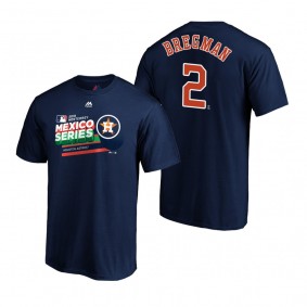 Houston Astros Alex Bregman Navy 2019 Mexico Series T-Shirt