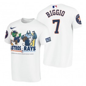 Houston Astros Craig Biggio White 2020 ALDS Cartoon Edition T-Shirt