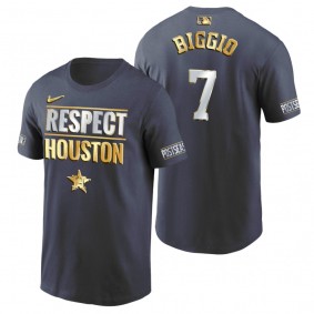 Houston Astros Craig Biggio Navy 2020 Postseason Gold Edition T-Shirt