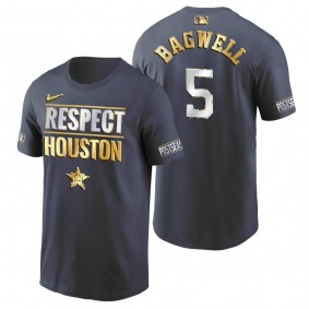 Houston Astros Jeff Bagwell Navy 2020 Postseason Gold Edition T-Shirt