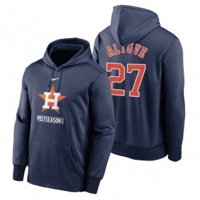 Houston Astros Jose Altuve Navy 2020 Postseason Authentic Collection Hoodie