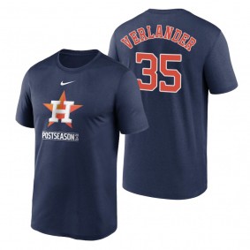 Houston Astros Justin Verlander Navy 2020 Postseason Authentic Collection T-Shirt