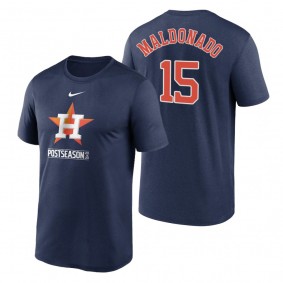 Houston Astros Martin Maldonado Navy 2020 Postseason Authentic Collection T-Shirt