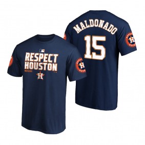 Houston Astros Martin Maldonado Navy 2020 Postseason Respect Houston T-Shirt