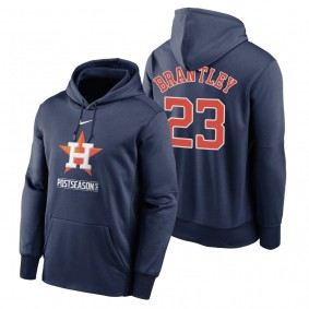 Houston Astros Michael Brantley Navy 2020 Postseason Authentic Collection Hoodie