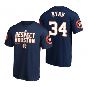 Houston Astros Nolan Ryan Navy 2020 Postseason Respect Houston T-Shirt