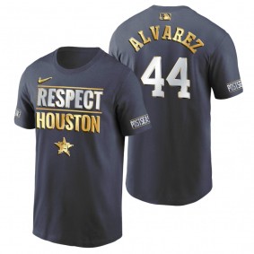 Houston Astros Yordan Alvarez Navy 2020 Postseason Gold Edition T-Shirt