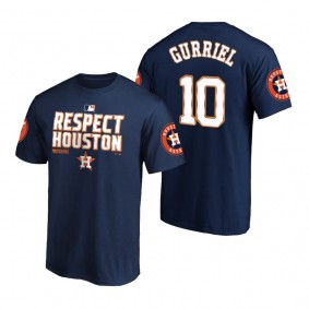 Houston Astros Yuli Gurriel Navy 2020 Postseason Respect Houston T-Shirt