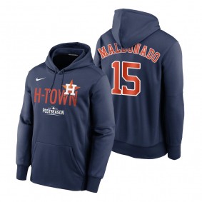 Houston Astros Martin Maldonado Navy 2021 Postseason Dugout Hoodie