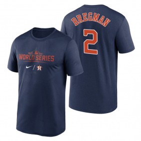 Houston Astros Alex Bregman Navy 2021 World Series Dugout T-Shirt