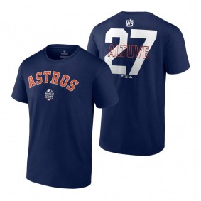 Houston Astros Jose Altuve Navy 2021 World Series Closer Name Number T-Shirt