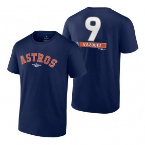 Houston Astros Christian Vazquez Navy 2022 World Series T-Shirt