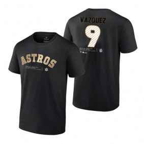 Houston Astros Christian Vazquez Black 2022 World Series Champions T-Shirt