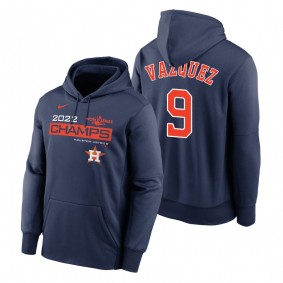 Houston Astros Christian Vazquez Navy 2022 World Series Champions Celebration Hoodie