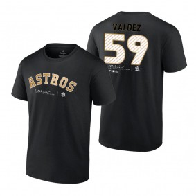 Houston Astros Framber Valdez Black 2022 World Series Champions T-Shirt