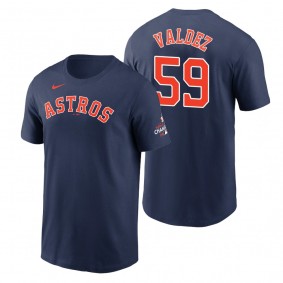 Houston Astros Framber Valdez Navy 2022 World Series Champions T-Shirt