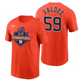 Houston Astros Framber Valdez Orange 2022 World Series Champions T-Shirt