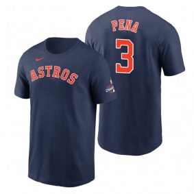 Houston Astros Jeremy Pena Navy 2022 World Series Champions T-Shirt