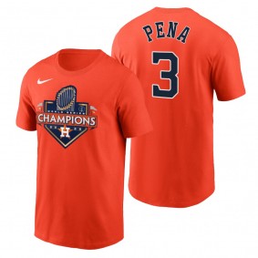 Houston Astros Jeremy Pena Orange 2022 World Series Champions T-Shirt