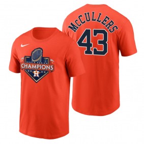 Houston Astros Lance McCullers Orange 2022 World Series Champions T-Shirt