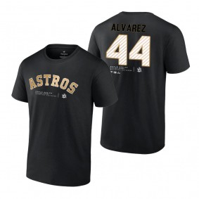 Houston Astros Yordan Alvarez Black 2022 World Series Champions T-Shirt