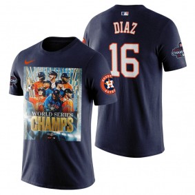 Houston Astros Aledmys Diaz Navy 2022 World Series Champions Graphic T-Shirt