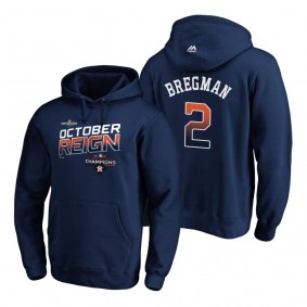 Houston Astros Alex Bregman Navy 2019 AL West Division Champions Locker Room Pullover Hoodie