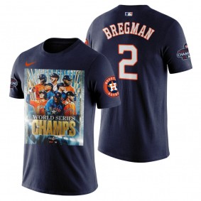 Houston Astros Alex Bregman Navy 2022 World Series Champions Graphic T-Shirt