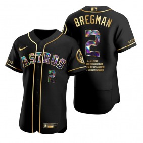 Men's Houston Astros Alex Bregman Black Career Highlights Diamond Jersey