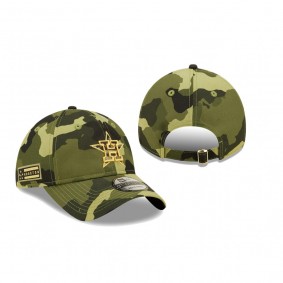 Houston Astros Camo 2022 Armed Forces Day 9TWENTY Adjustable Hat