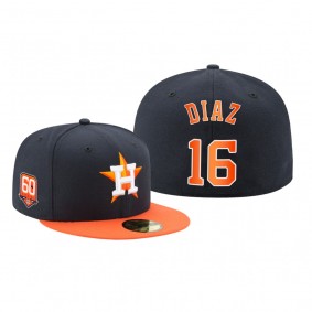 Houston Astros Aledmys Diaz Navy 60th Anniversary Authentic Fitted Hat