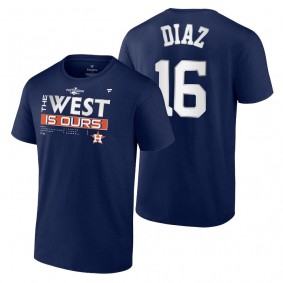 Houston Astros Aledmys Diaz Navy 2022 AL West Division Champions T-Shirt