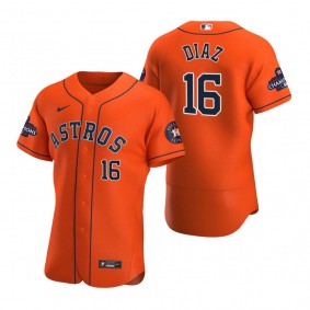 Houston Astros Aledmys Diaz Orange 2022 World Series Champions Authentic Jersey