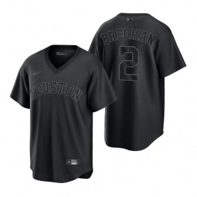 Houston Astros Alex Bregman Fashion Replica Black Pitch Black Jersey