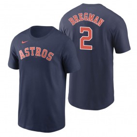 Men's Houston Astros Alex Bregman Nike Navy 2020 Name & Number T-Shirt