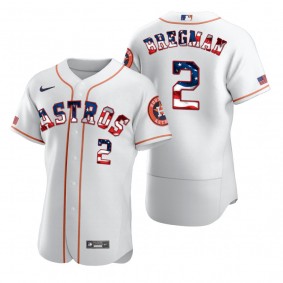 Alex Bregman Houston Astros White 2020 Stars & Stripes 4th of July Jersey