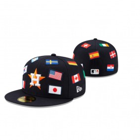 Houston Astros Navy All Over Flag 59FIFTY Fitted Hat