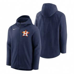 Houston Astros Navy Authentic Collection Pregame Full-Zip Hoodie