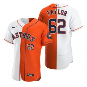 Houston Astros Blake Taylor White Orange Split Two-Tone Jersey