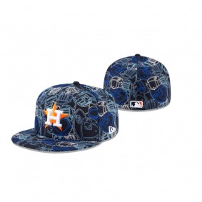 Houston Astros Navy Cap Chaos 59FIFTY Fitted Hat