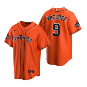 Men's Houston Astros Christian Vazquez Orange 2022 World Series Champions Replica Jersey