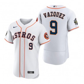 Houston Astros Christian Vazquez White 2022 World Series Authentic Jersey