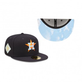 Houston Astros Navy Clouds 59FIFTY Fitted Hat