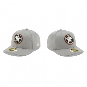 Houston Astros Gray Clubhouse Low Profile 59FIFTY Fitted Hat