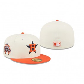 Houston Astros White Orange Cooperstown Collection 1986 MLB All-Star Game Chrome Fitted Hat