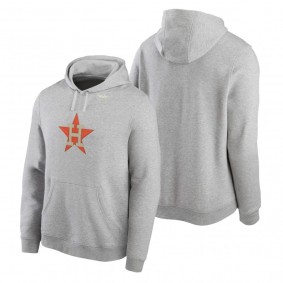 Houston Astros Gray Cooperstown Collection Patch Pullover Hoodie