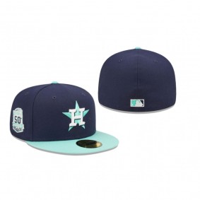 Houston Astros Navy Cooperstown Collection 50th Anniversary Hat