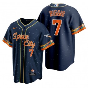 Houston Astros Craig Biggio Navy 2021 City Connect Replica Jersey