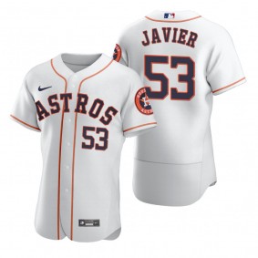 Men's Houston Astros Cristian Javier Nike White Authentic Home Jersey